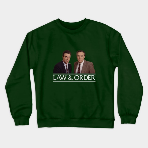 Law & Order - Logan, Briscoe - 90s Tv Show Crewneck Sweatshirt by wildzerouk